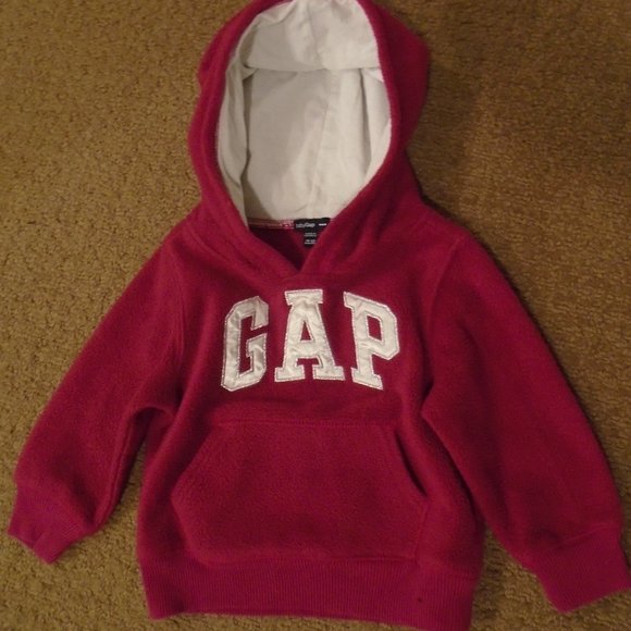 BABY GAP BURGUNDY UNISEX HOODIE 18-24 MONTHS - Picture 1 of 2